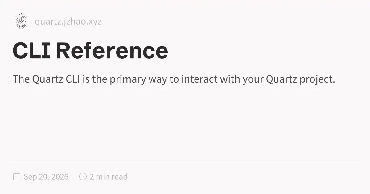 CLI Reference